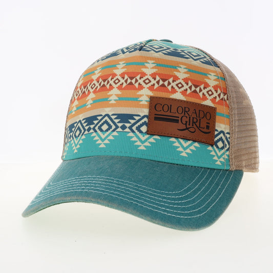 Leather Patch Mesh Trucker