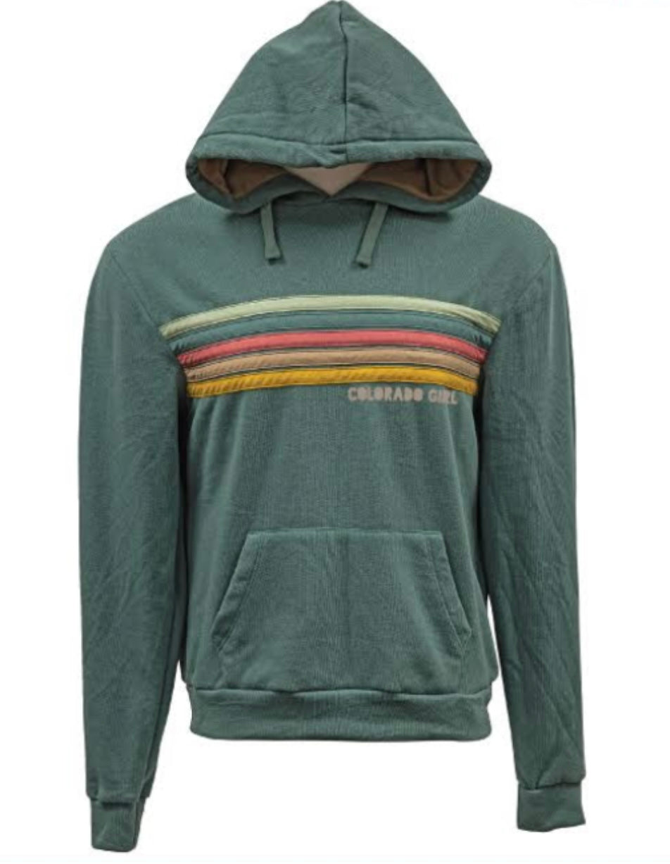 Colorado Girl Striped Hood