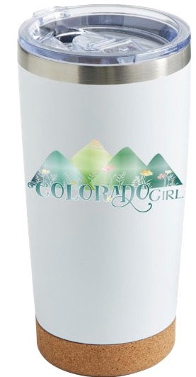 Among the Colorado Wildflowers Cork Bottom Tumbler