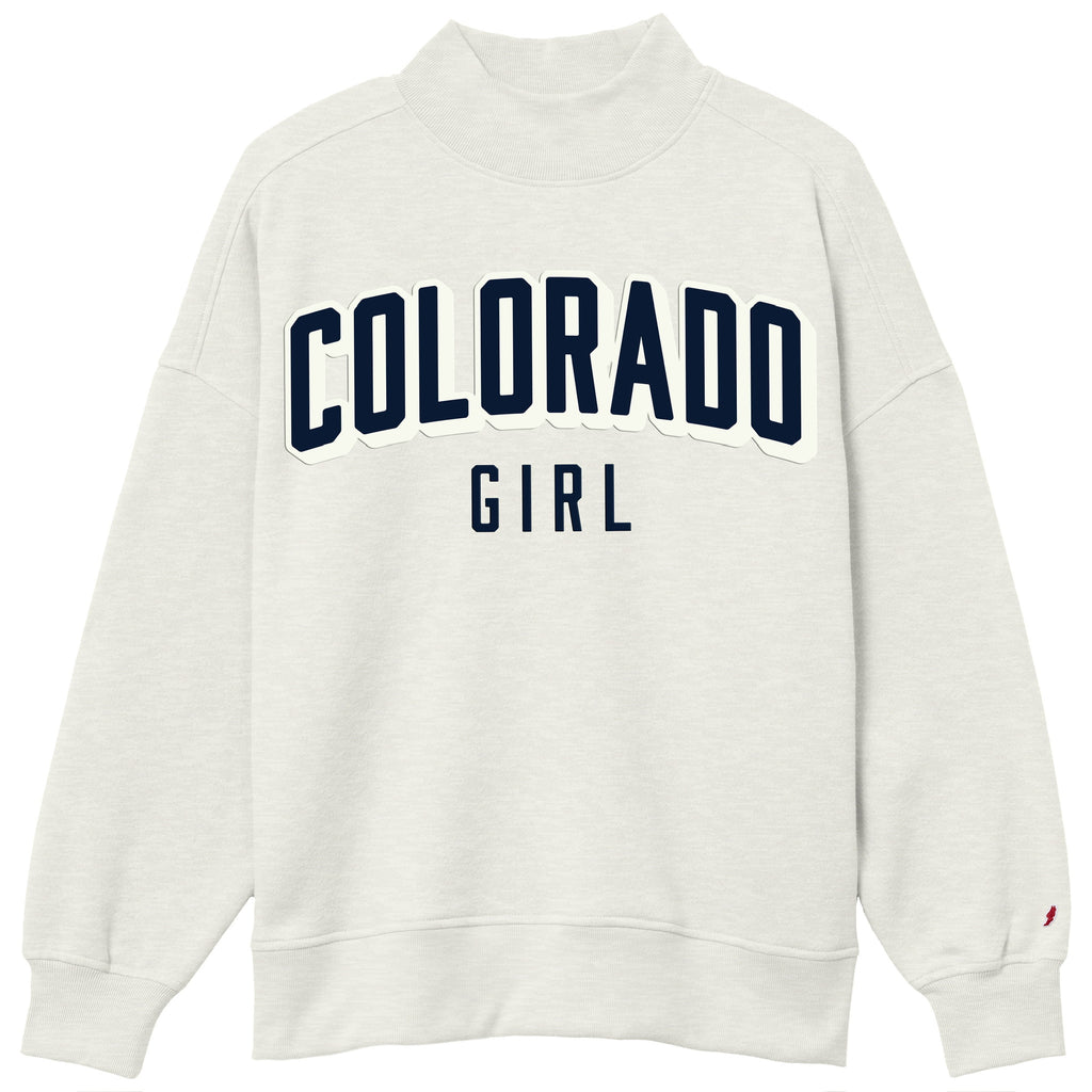 The Applique Reverse Fleece Mock