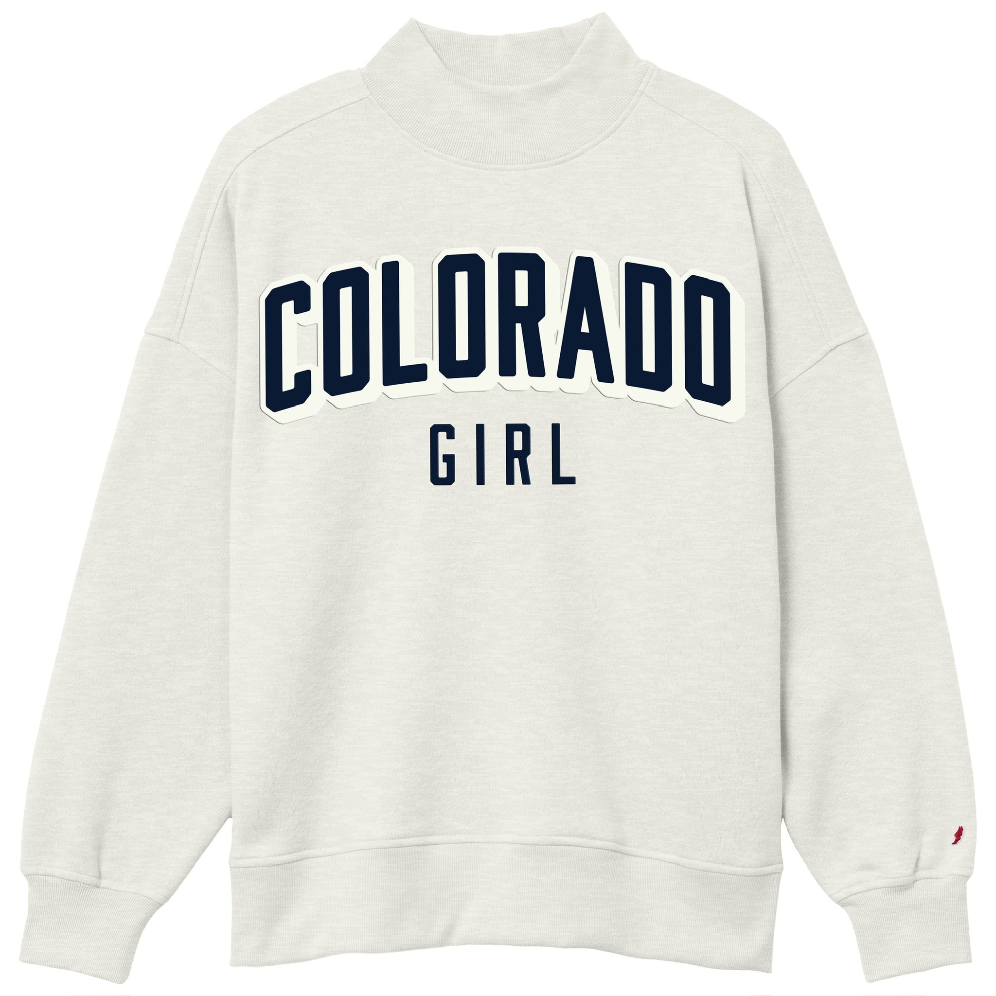 The Applique Reverse Fleece Mock - PREORDER