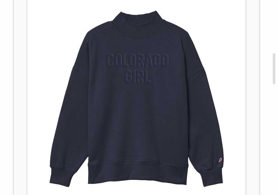 Colorado Girl Reverse Fleece Diana Mock