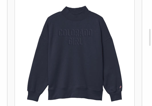 Colorado Girl Reverse Fleece Diana Mock