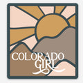 Colorado Girl Mountain Sunset Sticker