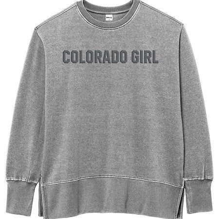 Colorado Girl Weathered Fleece Set Crew - PREORDER