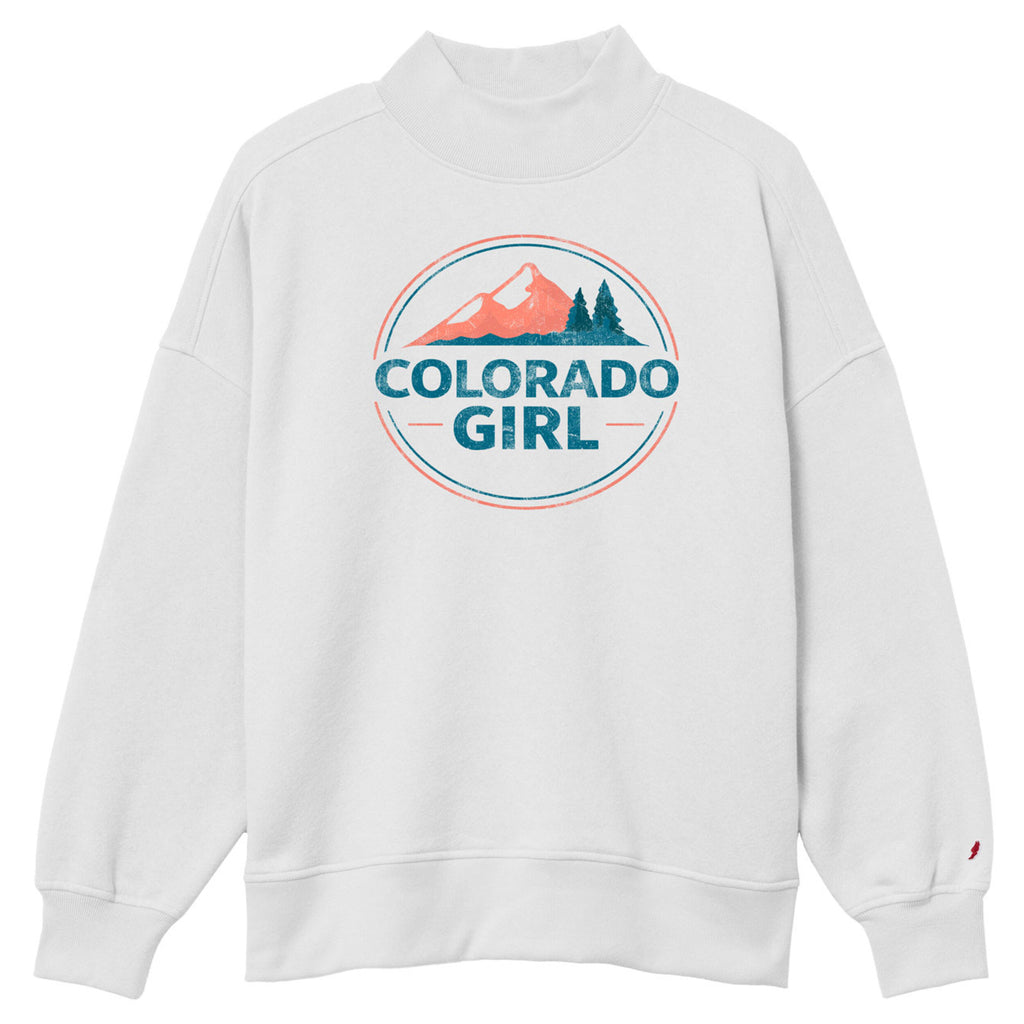 Colorado Girl Fleece Printed Mock