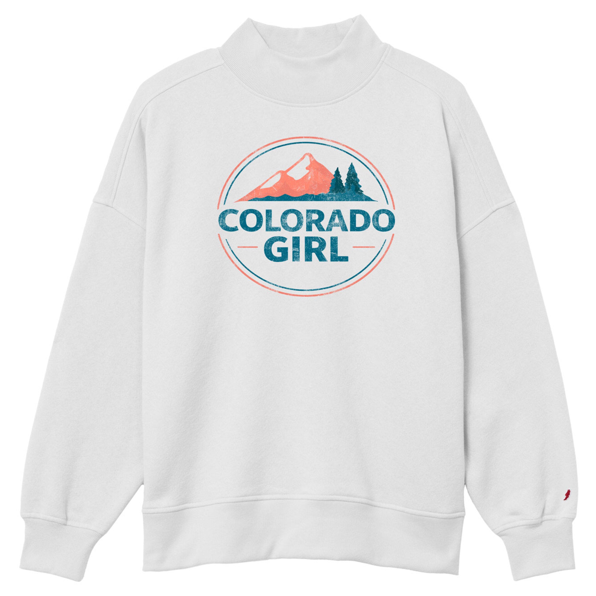 Colorado Girl Fleece Printed Mock - PREORDER