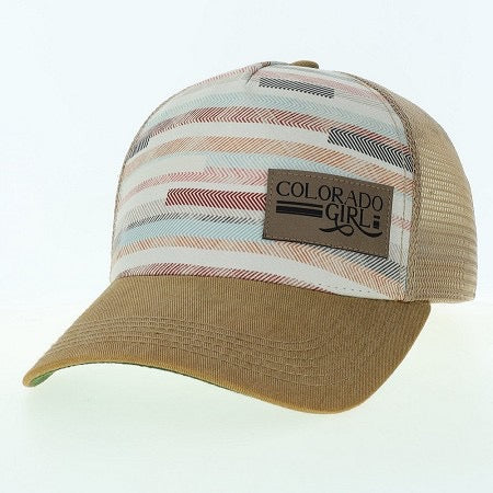 Leather Patch Mesh Trucker