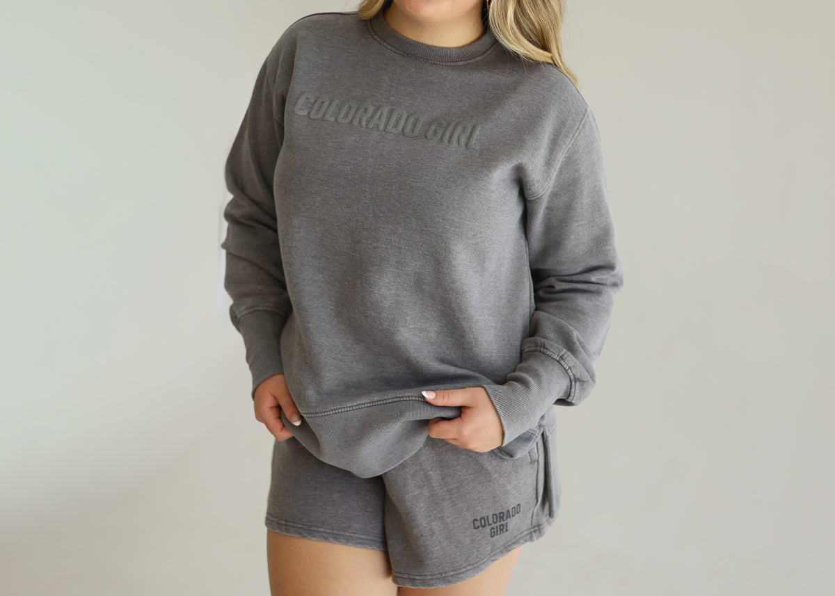 Colorado Girl Weathered Fleece Set Short