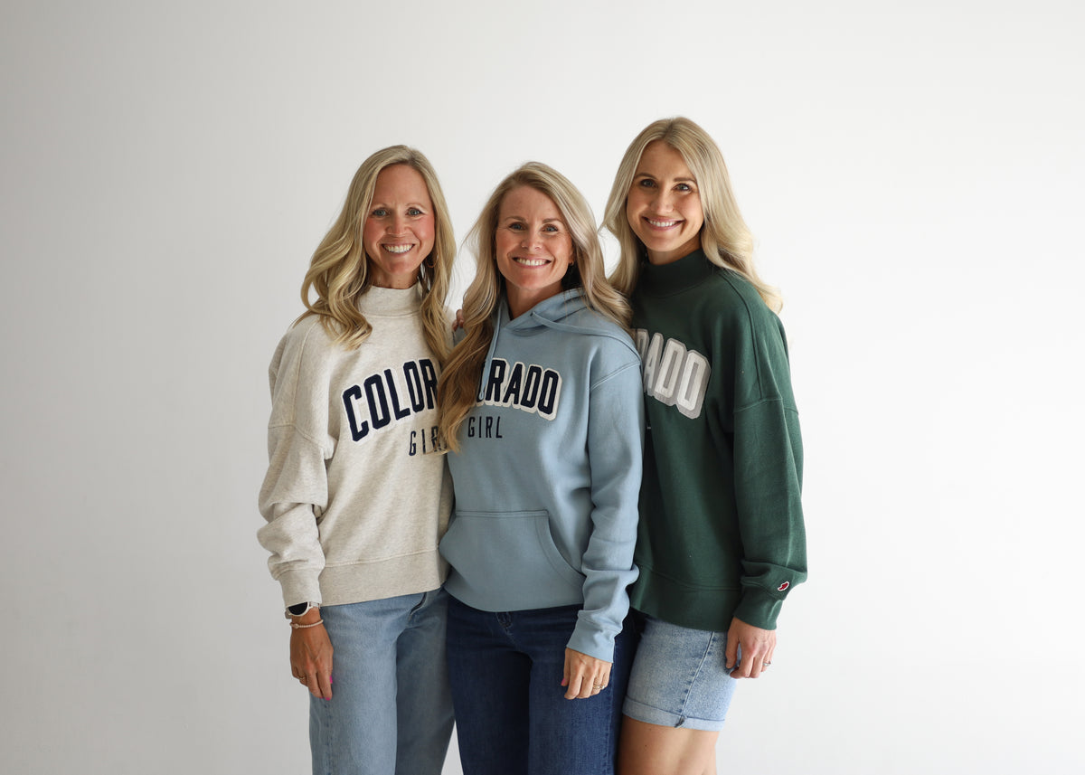 The Applique Reverse Fleece Mock
