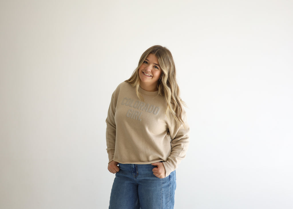 Colorado Girl Reverse Fleece Oversized Midline Crew