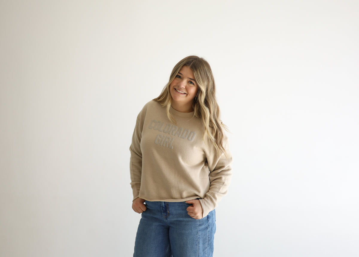 Colorado Girl Reverse Fleece Oversized Midline Crew
