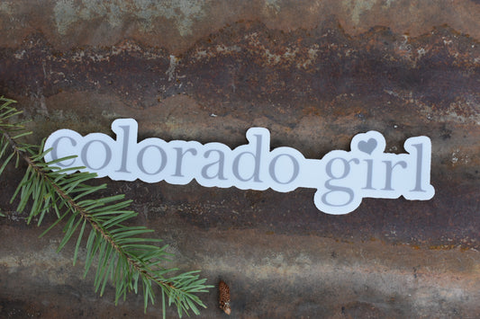Colorado Girl Grey Die Cut Stickers