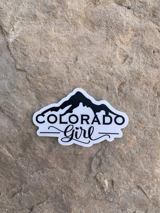 Mountain Colorado Girl Sticker